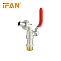 Robinet de jardin en cuivre IFANPLUS pour extérieur, 1/2 3/4'', robinet de jardin en laiton jaune