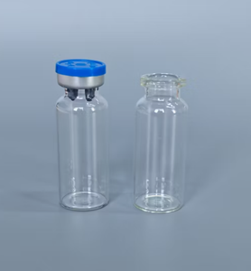 Flacons en verre transparent haute clarté avec bouchons sertis double couche bleu-argent, inserts en papier/PET, kit d'emballage en carton blanc pour produits de beauté - Product Image 6