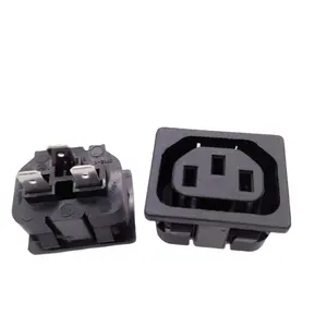 Manufacturer ENEC60320 AC 250V 10A IEC 320 C13 Panel Mount Connector Socket For North America