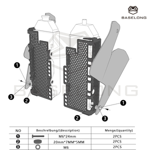 อุปกรณ์เสริมมอเตอร์ไซค์ตะแกรงป้องกันหม้อน้ำ RM250สำหรับ <span class=keywords><strong>Suzuki</strong></span> RM125 DRZ400 drz <span class=keywords><strong>400</strong></span> E S SM DRZ400SM DRZ400S RM 125 250 - Product Image 6