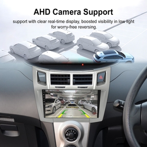วิทยุติดรถยนต์ใช้งานง่าย รองรับ Wireless Carplay เชื่อมต่อ Bluetooth เล่นเพลง ใช้งานง่าย พร้อมจอแสดงผลกล้องมองหลัง AHD สำหรับรถยนต์โตโยต้า ยาริส/วีซี ปี 2005-2011 - Product Image 3