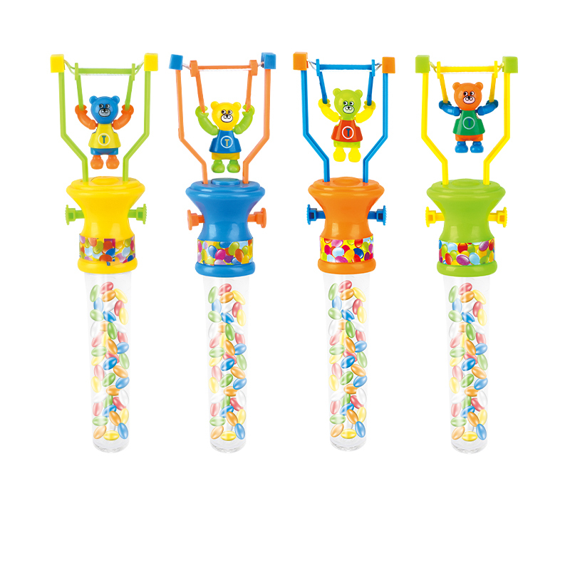 Shantou Juqi Jumping Bear Plastic Juguete Golosina Cheap Toy Candy Cosby Candies Toys