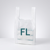 Sacs de courses personnalisés biodégradables en PE, écologiques, à soufflets latéraux, longueur manche, pour l'épicerie et le stockage alimentaire, impression offset