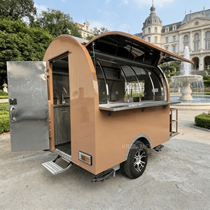 Remolque de Comida Multifuncional Totalmente Equipado para Helados, Café y Jugos, Carrito Móvil para Negocios, Resistente a la Corrosión - Product Image 4