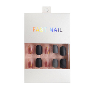 <span class=keywords><strong>Uñas</strong></span> acrílicas brillantes <span class=keywords><strong>de</strong></span> cobertura completa <span class=keywords><strong>de</strong></span> Punta francesa mediana <span class=keywords><strong>Uñas</strong></span> postizas a presión con diseños <span class=keywords><strong>de</strong></span> estrellas para mujeres y <span class=keywords><strong>niñas</strong></span> - Product Image 1