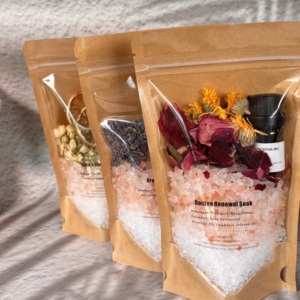 Sels de bain de l'Himalaya et d'Epsom aux huiles essentielles Sel de la mer Morte Aromathérapie Fleurs séchées de guérison pour le rajeunissement de l'âme du corps - Product Image 5