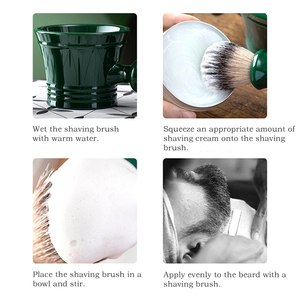 <span class=keywords><strong>Mousse</strong></span> à raser mens barbe brosse poils de sanglier brosse à cheveux cassés poignée en plastique <span class=keywords><strong>mousse</strong></span>, Nylon cheveux rasage savon rasage - Product Image 3