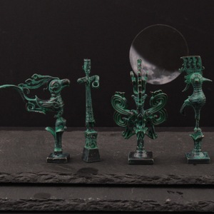 Juego de Figuras de Bronce Sanxingdui, Imitación Antigua, Artesanía Metálica, Decoración del Hogar, Recuerdo Coleccionable, Regalo - Product Image 2