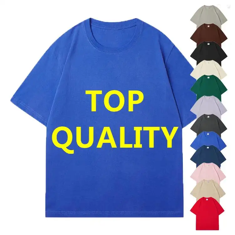 Kwaliteit Unisex Grijs Blank Wit Roze Groen Rood Betaalbaar Herfst 2024 Top Verkoop Volwassen 4 Seizoen Blauw Puur Katoenen T Shirts Effen