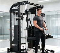 Machine Smith en acier robuste, fournie directement par l'usine, avec cage de musculation intégrée et crossover de câbles pour l'entraînement de force en salle de sport professionnelle