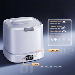 320ml Portable Professional Ultrasonic Cleaner <b>Machine</b> for Braces, Detachable Orthodontic Aligner Dental Cleaning Box for Home - Product Image 1