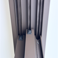 Perfil Delgado de Aleación de Aluminio Europeo Moderno, 3 Vías Deslizantes, Funcionamiento Silencioso, Doble Acristalamiento, Vidrio Templado, Interior de Villa