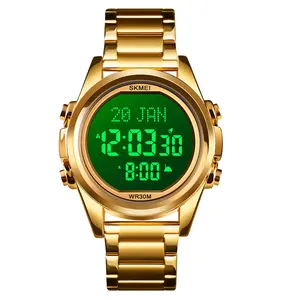 Hot Selling Luxury Brand Men Wristwatch Skmei 1667 Muslim Azan Prayer Religious Good Quality Digital Watch