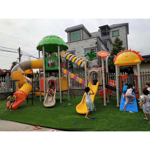 Bộ cầu trượt ngoài trời với chủ đề động vật và các tính năng tương tác giúp trẻ vui chơi và vận động thể chất - Product Image 1