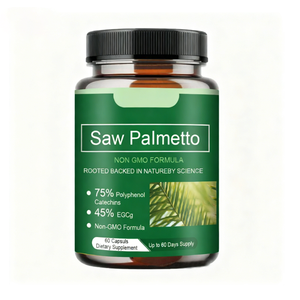 OEM特価販売 ソウパルメット 500mg ホルモン関節前立腺健康ハーブ ソウパルメット パンプキンシードエキス 60カプセル 30日分 - Product Image 1
