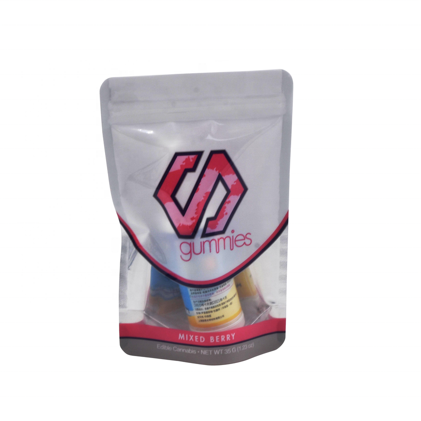 Rose Avortons Comestible D'eau Potable de Preuve D'odeur Bonbons Mylar Sac D'emballage Avec Fenêtre