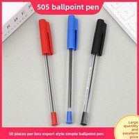 Bolígrafos Clásicos Transparentes con Punta de Bola, Cuerpo Hexagonal, Tinta Negra, Azul y Roja, Punta Mediana de 1.0 mm, Paquete al por Mayor para Oficina