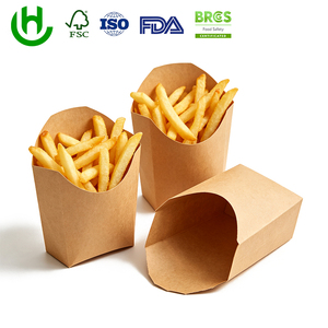 Scatola <span class=keywords><strong>per</strong></span> Patatine Fritte in <span class=keywords><strong>Carta</strong></span> Alimentare con Stampa Logo Personalizzata, Imballaggio Monouso Resistente all'Olio <span class=keywords><strong>per</strong></span> Patatine Fritte <span class=keywords><strong>e</strong></span> Snack - Product Image 1