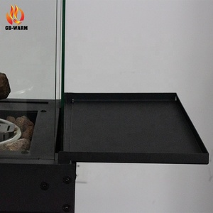 Индивидуальное обслуживание, Заводская стоячая стеклянная стена, наружная газовая пожарная яма с колесами - Product Image 4