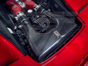 Kingdom — housses de compartiments de moteur en Fiber de carbone, <span class=keywords><strong>4</strong></span> pièces, protecteurs d'écran pour Ferrari 458 italien et spéciaux - Product Image 6