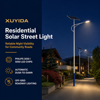 Lampadaire solaire LED de type split XUYIDA avec alliage d'aluminium IP66 60W-150W, ensemble complet pour usage extérieur