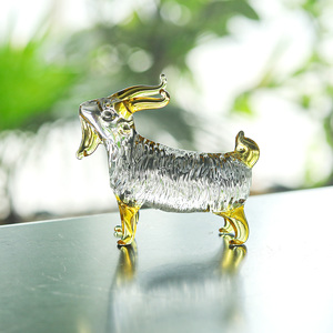 Yellow Crystal Sheep Polished Eco-Friendly Animal Print Folk Art Decor Figurine Collectible Home Decoration - Product Image 3