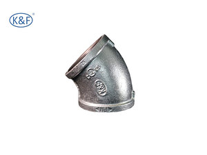 Отвод оцинкованный 45 градусов, фитинг из ковкого чугуна, с внутренней резьбой NPT/BSPT, для систем воды, нефти и газа - Product Image 1