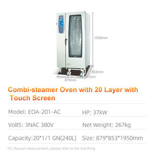 Equipo de Cocina, Horno Combinado de 20 Bandejas, Horno Eléctrico de Vapor para Cocinar, Horno Combinado con Vaporera en Venta - Product Image 2