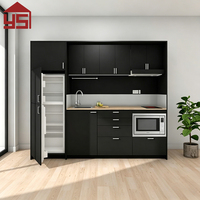 Modern PVC Modular Kitchenette Prefabricated All in One Mini Kitchen Units for Apartment and Hotel Projects