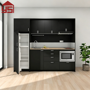 Cucina Modulare Moderna in PVC Prefabbricata Tutto in Uno, Mini Unità Cucina per Appartamenti e Progetti Alberghieri - Product Image 5