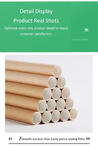 Pailles en papier kraft personnalisées avec logo, blanches, 6 mm, 8 mm, 10 mm, 12 mm, emballées individuellement pour milkshakes, cocktails, boissons froides - Product Image 2