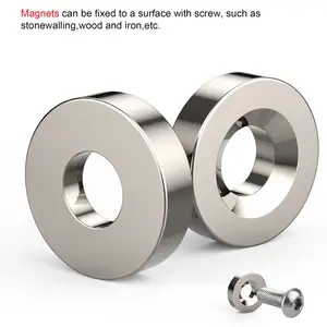 Wholesale Neodymium Magnet Cylinder Round Ring Ndfeb Magnets With Countersunk Hole For Screw