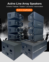 Système de sonorisation professionnel IDL30A avec amplificateur DSP, caisson de basses de 18 pouces, deux enceintes de ligne de 10 pouces, actif