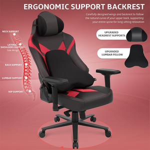 2026 Meilleur Fauteuil Gaming à Massage Complet Personnalisé d'Usine, Accoudoirs 4D, Base en Aluminium, Bluetooth, Mousse Moulée Frog, 90-165 °   pour Top - Product Image 3