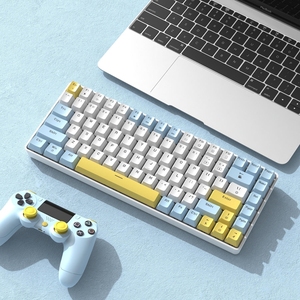 Kustom gratis Wolf K84 Hot Plug RGB pencahayaan Antarmuka Tipe C ABS Esports Keyboard berkabel mekanik - Product Image 4