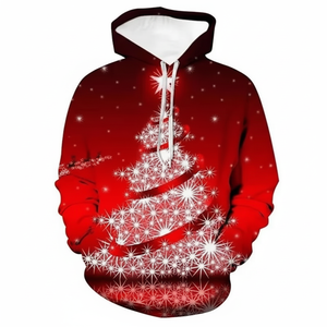 Christmas Men's Pullover Hoodie Comfortable Fashionable 100% Polyester Christmas with Custom Logo Low MOQ - Product Image 1