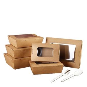 Phân hủy sinh học thức ăn nhanh chiên gà barbecuetakeaway Đóng gói hộp với cửa sổ bao bì - Product Image 5