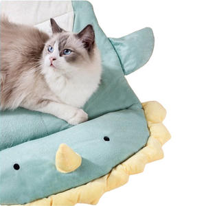 Grote Schattige Dinosaurus Eendenvormige Huisdierenmat Zomerkoeling Ademend Kussen Hondenkennel Kattennestbedden Duurzaam Wasbaar Reizen - Product Image 5