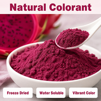 EU & USDA Biologisch Vriesgedroogd Rood Drakenfruit Roze Pitaya Poeder Voedingskwaliteit Wateroplosbaar