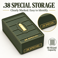 Boîte de munitions .38 Special, capacité de 66 cartouches, accessoires de tir et de chasse