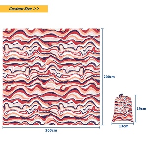 Manta de Picnic Impermeable y Resistente a la Humedad <span class=keywords><strong>Freesoul</strong></span>, Alfombra de Playa a Prueba de Arena, Manta de Picnic Plegable y Duradera con Estampado Personalizado RPET - Product Image 3