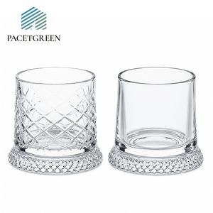 Set di Bicchieri in Vetro Texturizzato all'Ingrosso, Bicchieri con Scanalature a Diamante, Tazze Estetiche per Caffè Freddo, Bicchieri Unici per Whisky da Bar - Product Image 3
