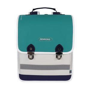 Mochila escolar personalizada Sesame Baby para primaria, grados 1-3, estilo británico, unisex, ligera, duradera, de microfibra y cuero sintético. - Product Image 3