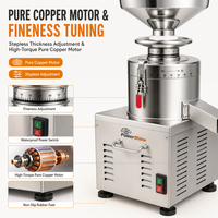 Machine à beurre de cacahuètes commerciale PS, moulin colloïdal en acier inoxydable, 50-500 kg/h |   Régulateur de finesse réglable pour beurre de noix/graines 220V/380V