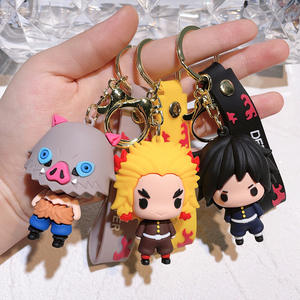 Porte-clés en plastique souple de haute qualité, anime, mignon, démon tueur, pendentif de dessin animé, léger, pour porte-clés - Product Image 3