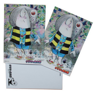 Autocollants lenticulaires 3D anime à mouvements dynamiques (2/3 mouvements changeants) avec logo personnalisé, impression couleur, cartes postales lenticulaires et autres cartes - Product Image 2