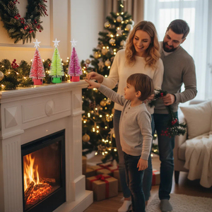 Arbre <span class=keywords><strong>de</strong></span> <span class=keywords><strong>Noël</strong></span> miniature moderne SANWEI avec lumières LED artificielles pour la décoration intérieure <span class=keywords><strong>de</strong></span> bureau à domicile - Product Image 3