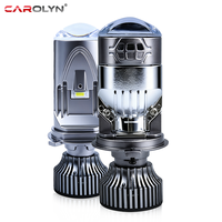 Promotion : Mini projecteur LED H4 110W 20000Lm pour voiture, lentille de phare LED à faisceau haut et bas, Plug and Play, pour moto
