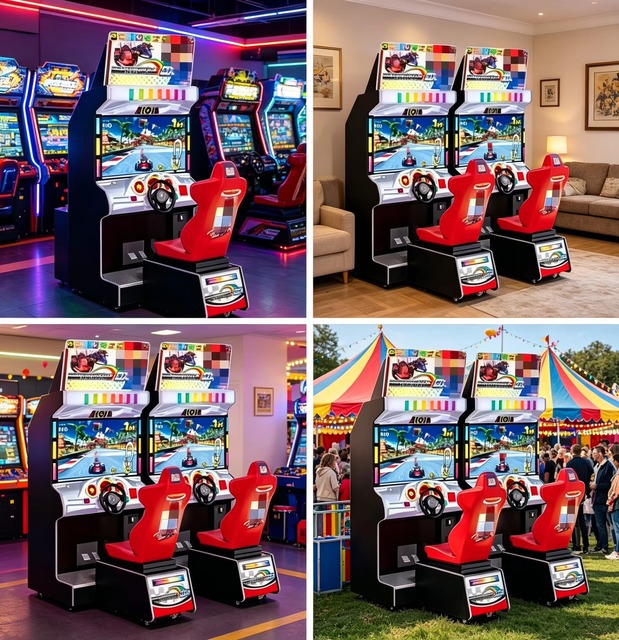 Commercial Racing Arcade Game Machine for GP DX Metal Plastic Coin Operated Two-Player Motion Sensing Amusement Park