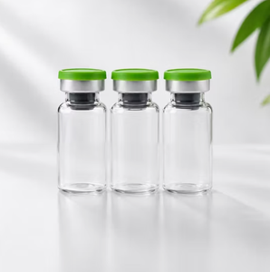 Vente en gros de flacons en verre transparents vierges avec bouchons à clapet métalliques bicolores, mini-contenants en verre vides non imprimés - Product Image 6